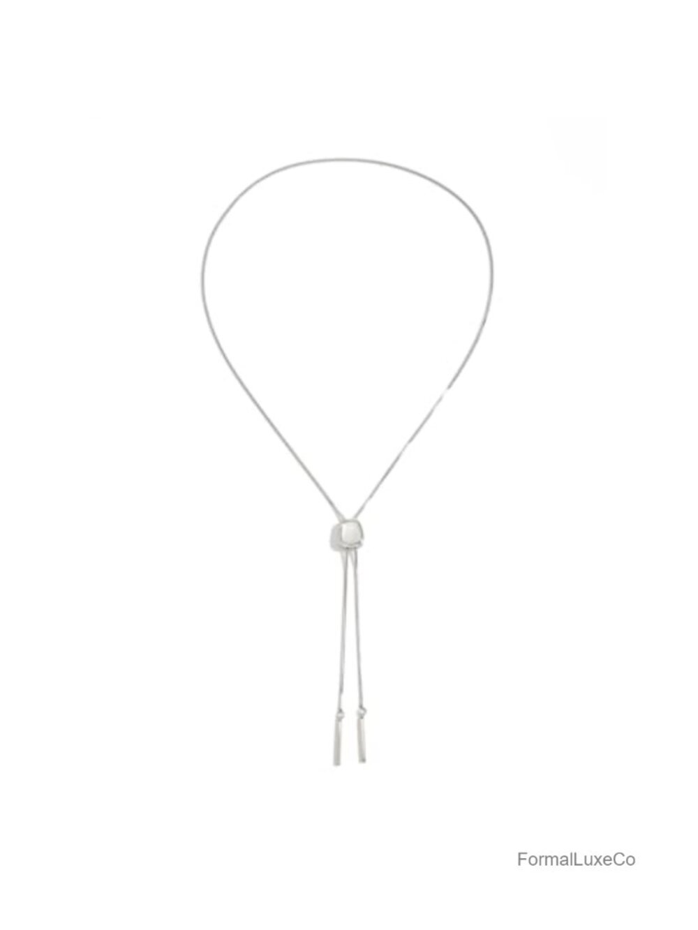 Dainty Gold Plated Adjustable Y Necklace Long Chain Stainless Steel